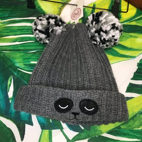 2/$20 $24 SO Juniors Double Pom Critter Beanie - Picture 7 of 8